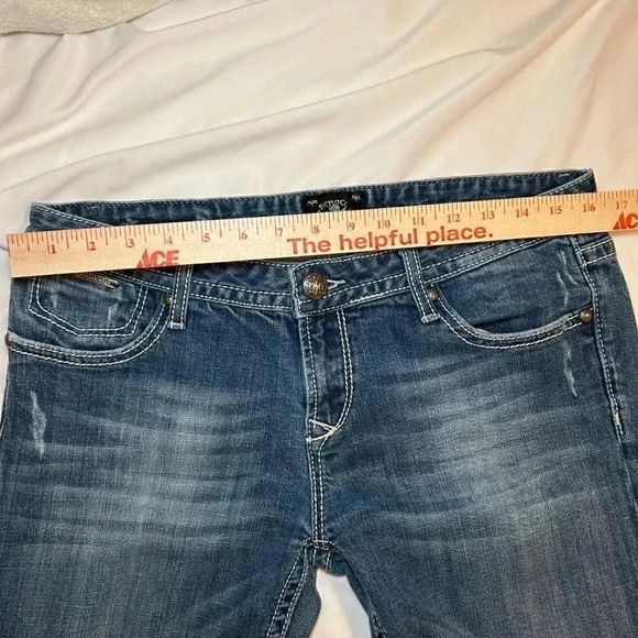 ReRock for Express Size 12 Women’s Flare Jeans Denim Western Festival Concert - Picture 11 of 14